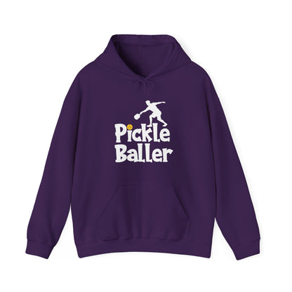 Men's Cool Pickleball Hoodie - Pickle Baller Purple