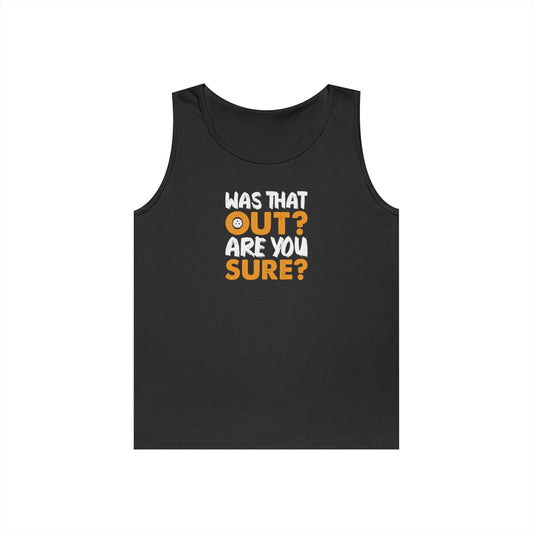 Men's Funny Pickleball Tank Top - Was That Out Are You Sure? Black