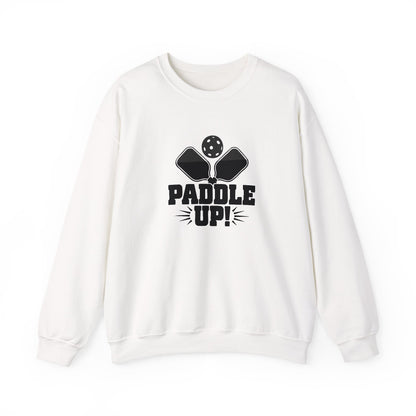 Men's Durable Pickleball Sweatshirt - Paddle Up White