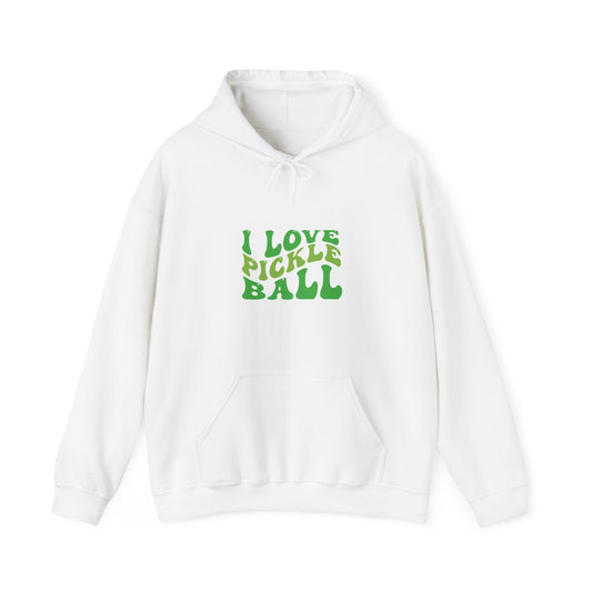 Men's Stylish Pickleball Hoodie - I Love Pickleball