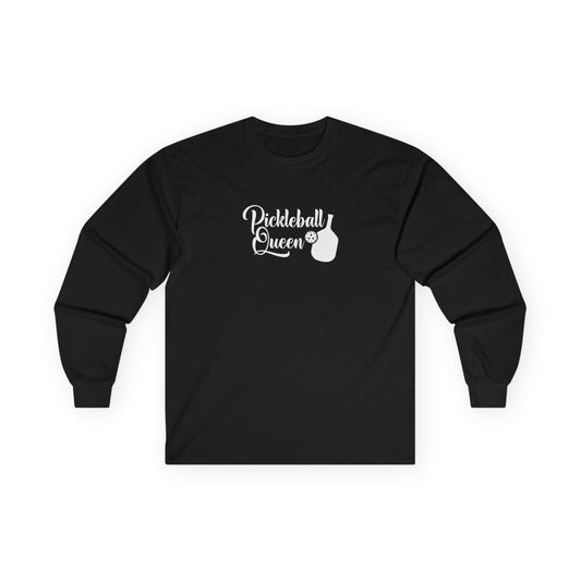 Women's Lightweight Pickleball Long Sleeves top - Pickleball Queen Black