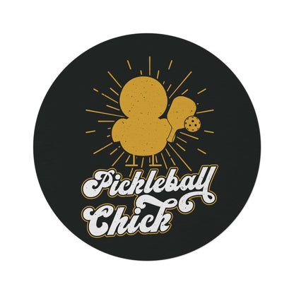 Pickleball Creative Round Rug - Pickleball Chick