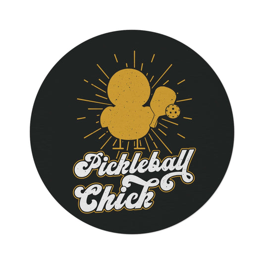 Pickleball Creative Round Rug - Pickleball Chick