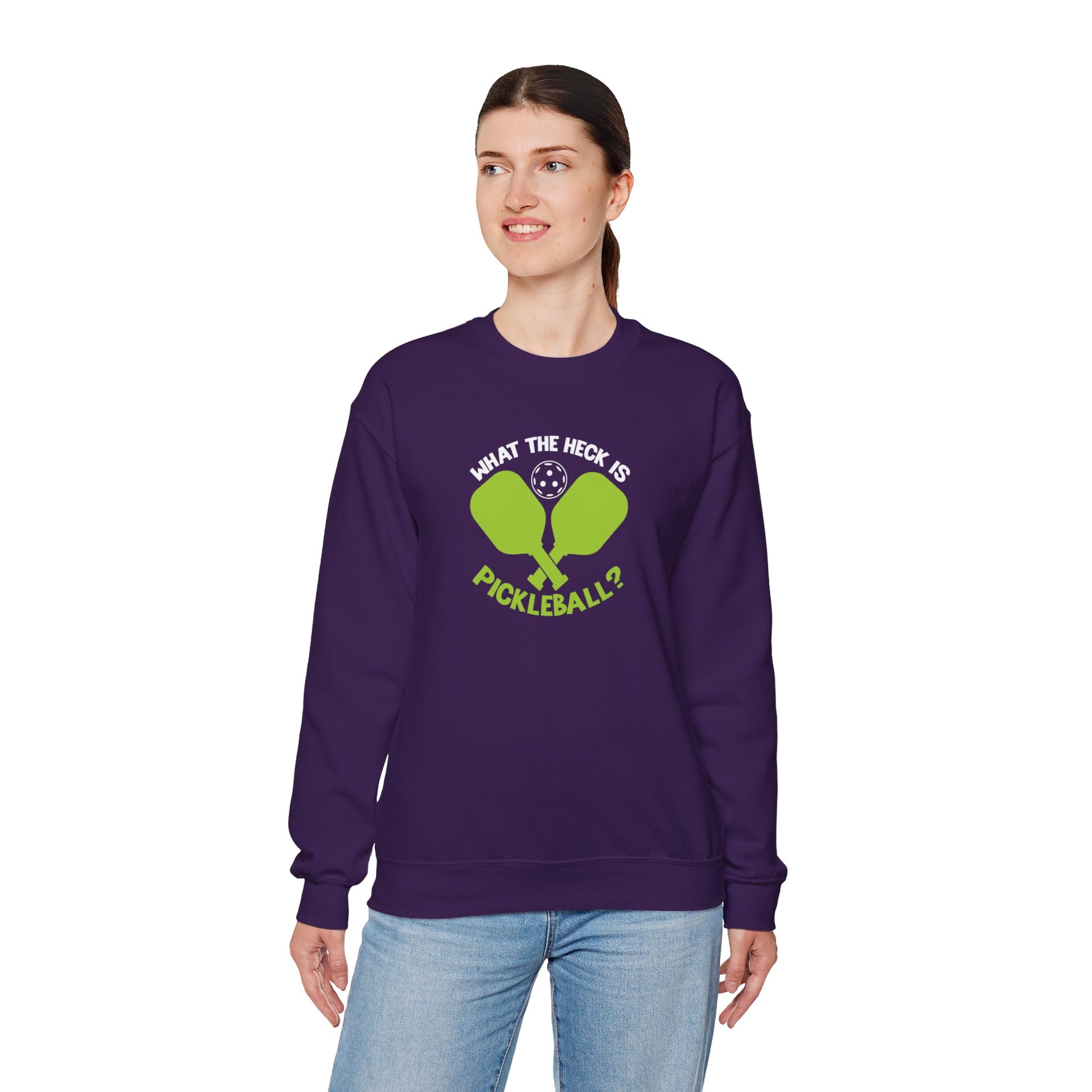 Women's Funny Pickleball Sweatshirt - What the Heck Is Pickleball?