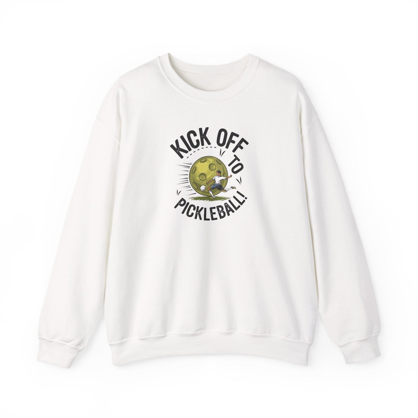 Men's Soft Pickleball Sweatshirt - Kick Off to Pickleball White