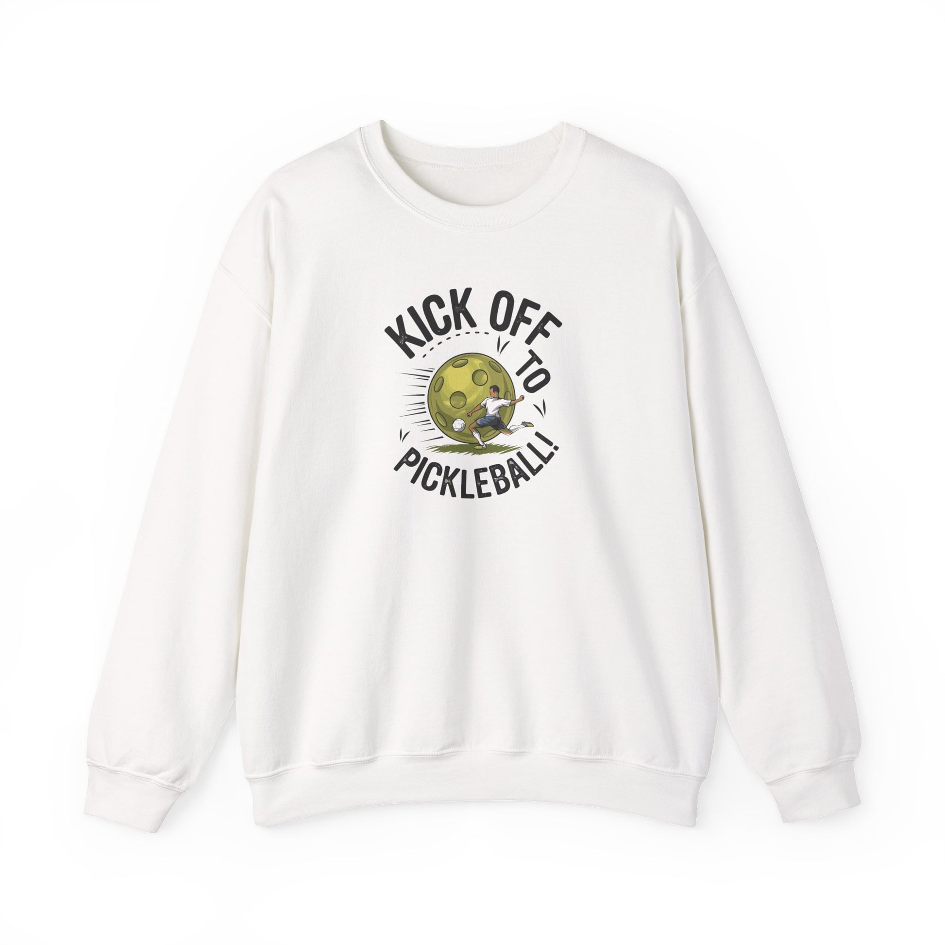 Men's Soft Pickleball Sweatshirt - Kick Off to Pickleball White