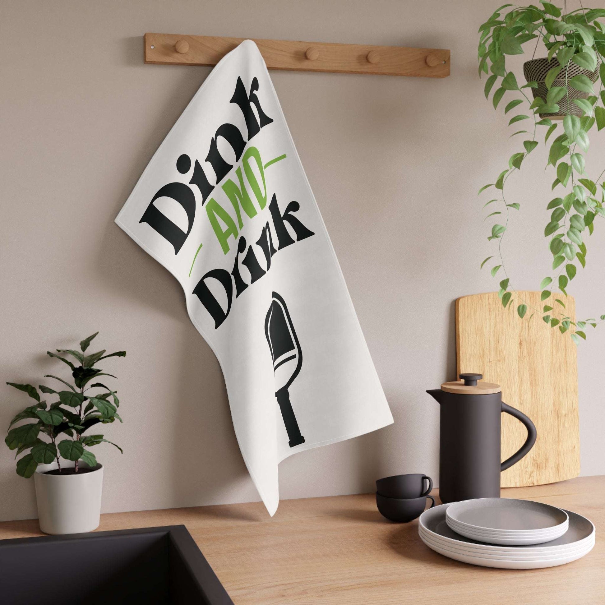 Pickleball Unique Tea Towel - Dink and Drink