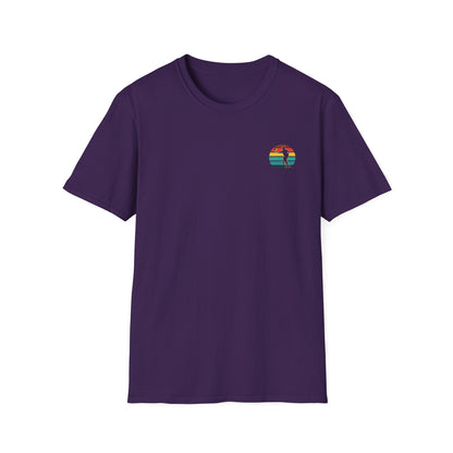 Men's Unique Pickleball T-shirt - Happy People Play Pickleball Purple