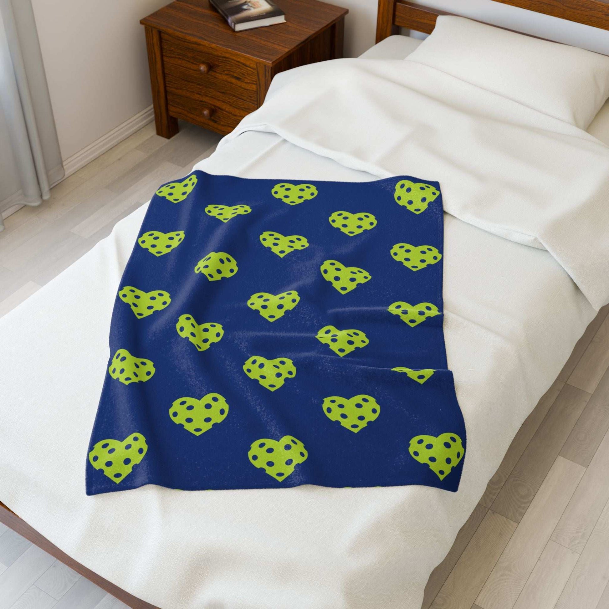 Pickleball Playful Blanket - Heart
