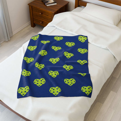 Pickleball Playful Blanket - Heart