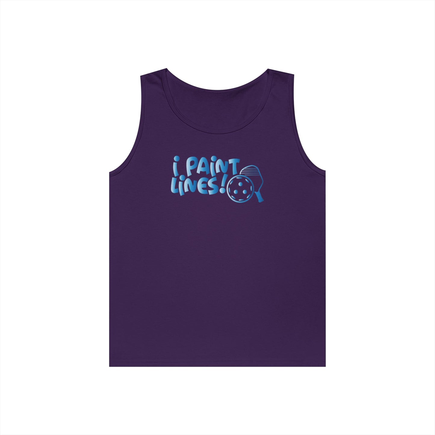 Women's Comfy Pickleball Tank Top - I Paint Lines Purple
