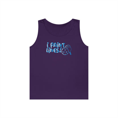 Women's Comfy Pickleball Tank Top - I Paint Lines Purple