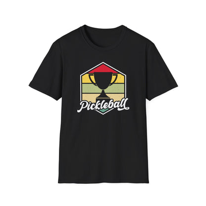 Men's Eye-Catching Pickleball T-shirt - Pickleball Retro Black