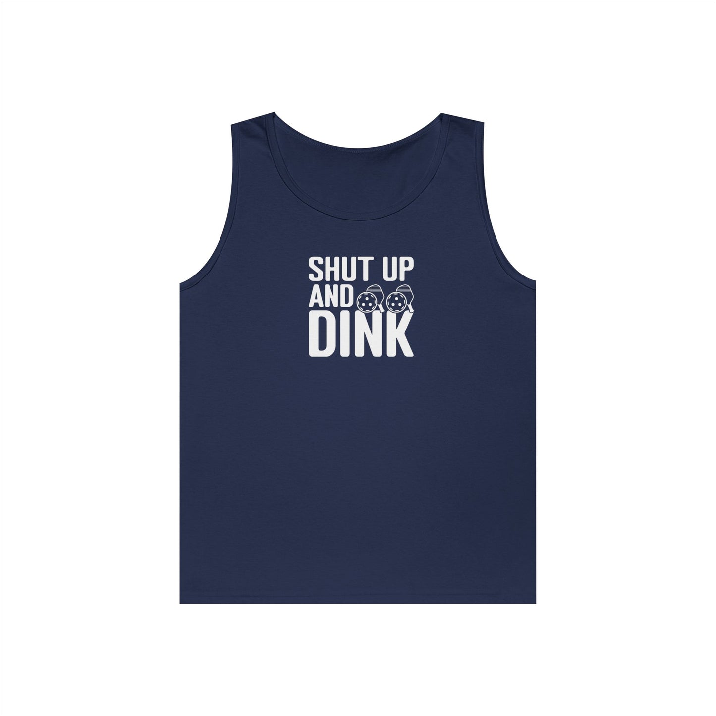 Women's Lightweight Pickleball Tank Top - Shut Up and Dink Navy