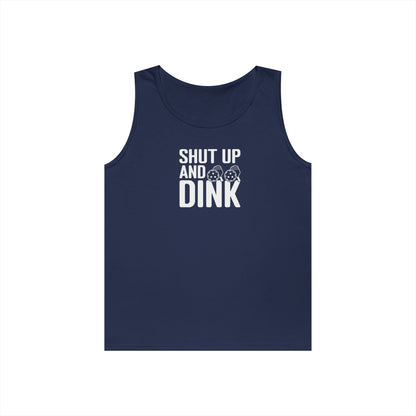 Women's Lightweight Pickleball Tank Top - Shut Up and Dink Navy