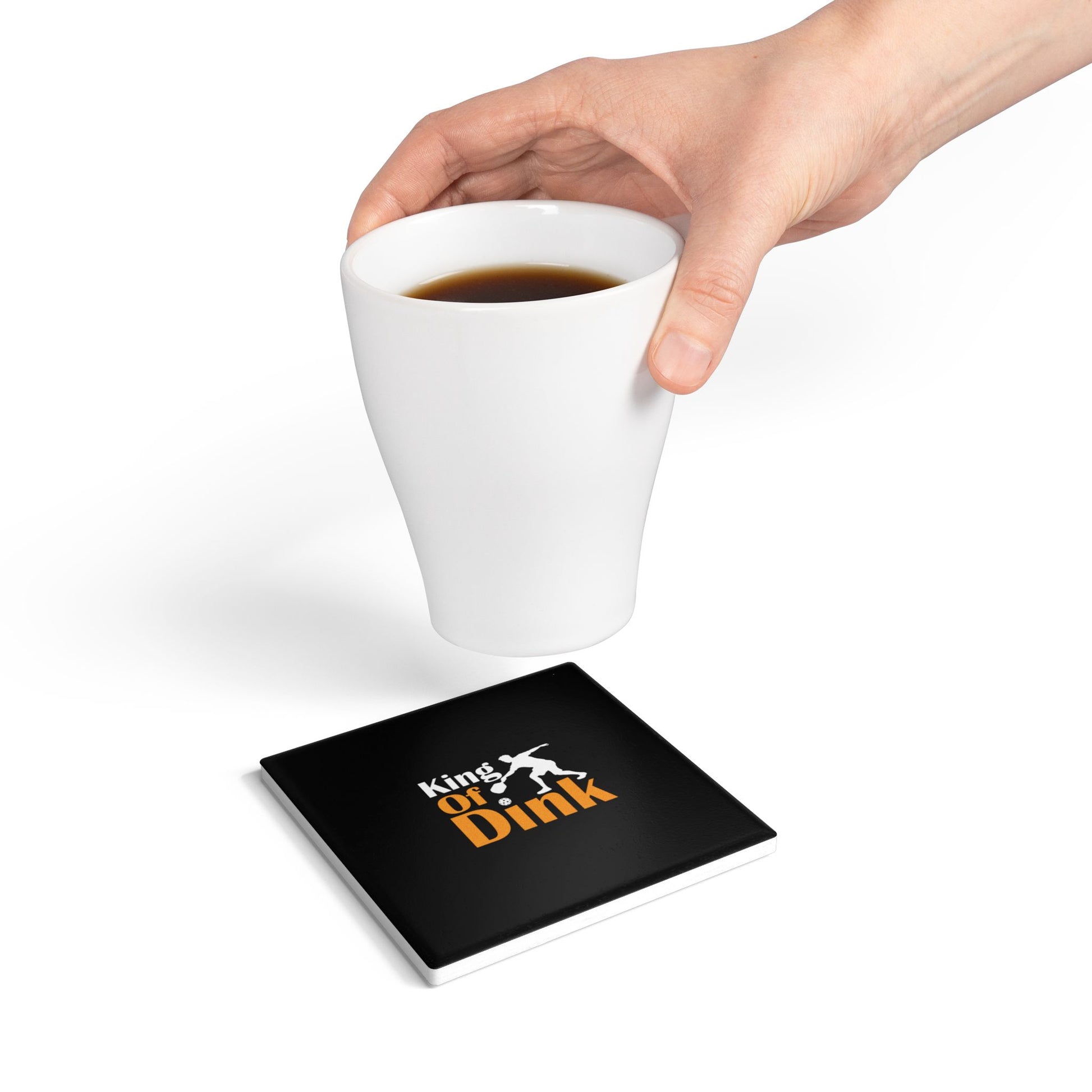 Pickleball Cool Ceramic Coaster - King of Dink