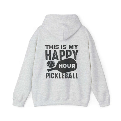 Men's Soft Pickleball Hoodie - This Is My Happy Hour Pickleball