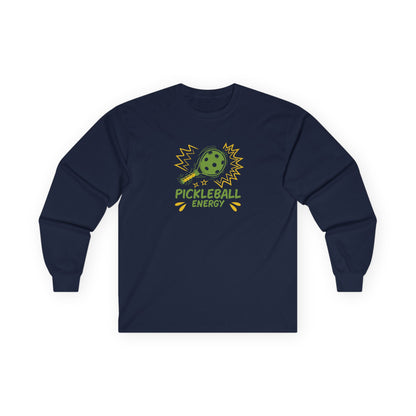 Men's Fun Pickleball Long Sleeves top - Pickleball Energy Navy