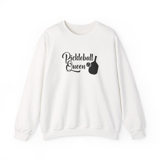 Women's Cute Pickleball Sweatshirt - Pickleball Queen White