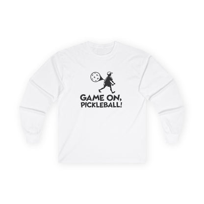 Men's Lightweight Pickleball Long Sleeves top - Game On Pickleball White
