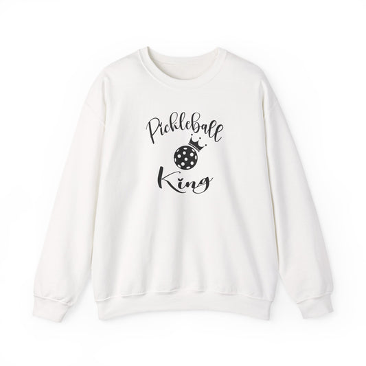 Men's Stylish Pickleball Sweatshirt - Pickleball King White