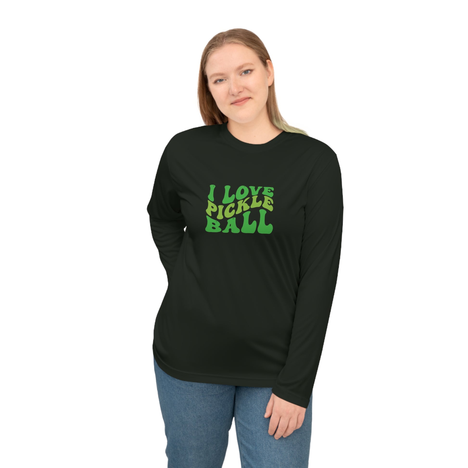 Women's Lightweight Pickleball Long Sleeves top - I Love Pickleball