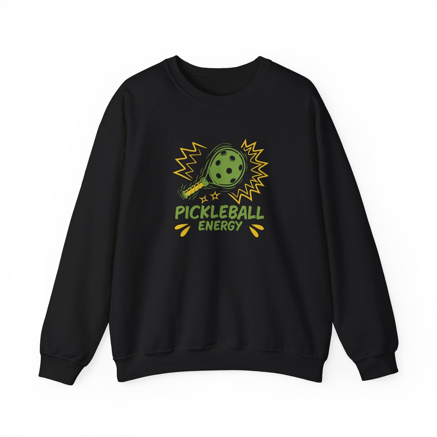 Women's Fun Pickleball Sweatshirt - Pickleball Energy Black