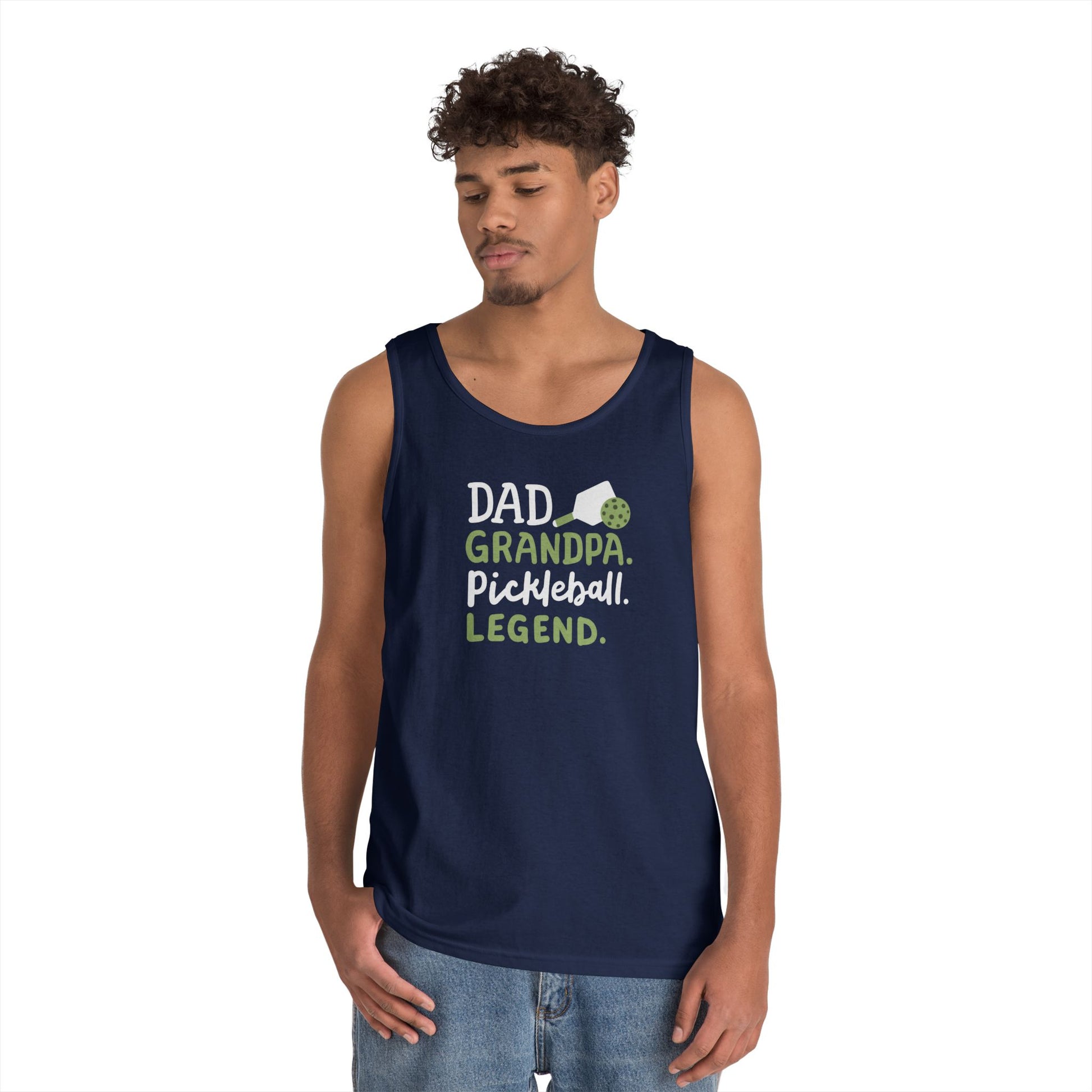 Men's Cool Pickleball Tank Top - Dad Grandpa Pickleball Legend