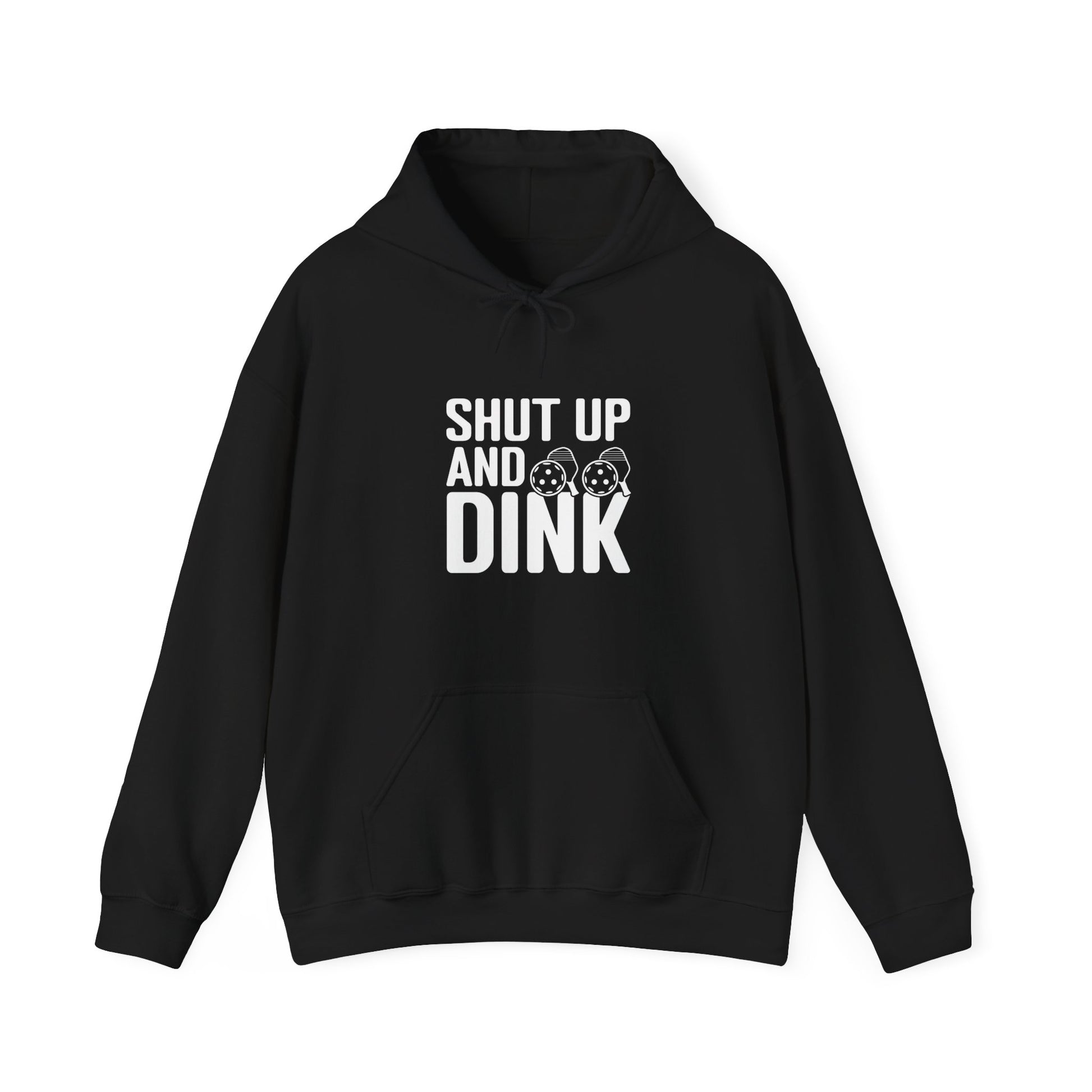 Women's Comfy Pickleball Hoodie - Shut Up and Dink Black