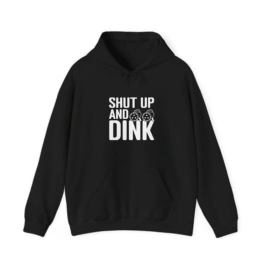 Women's Comfy Pickleball Hoodie - Shut Up and Dink Black