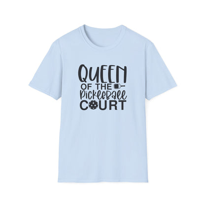 Women's Lightweight Pickleball T-shirt - Queen of the Pickleball Court Blue