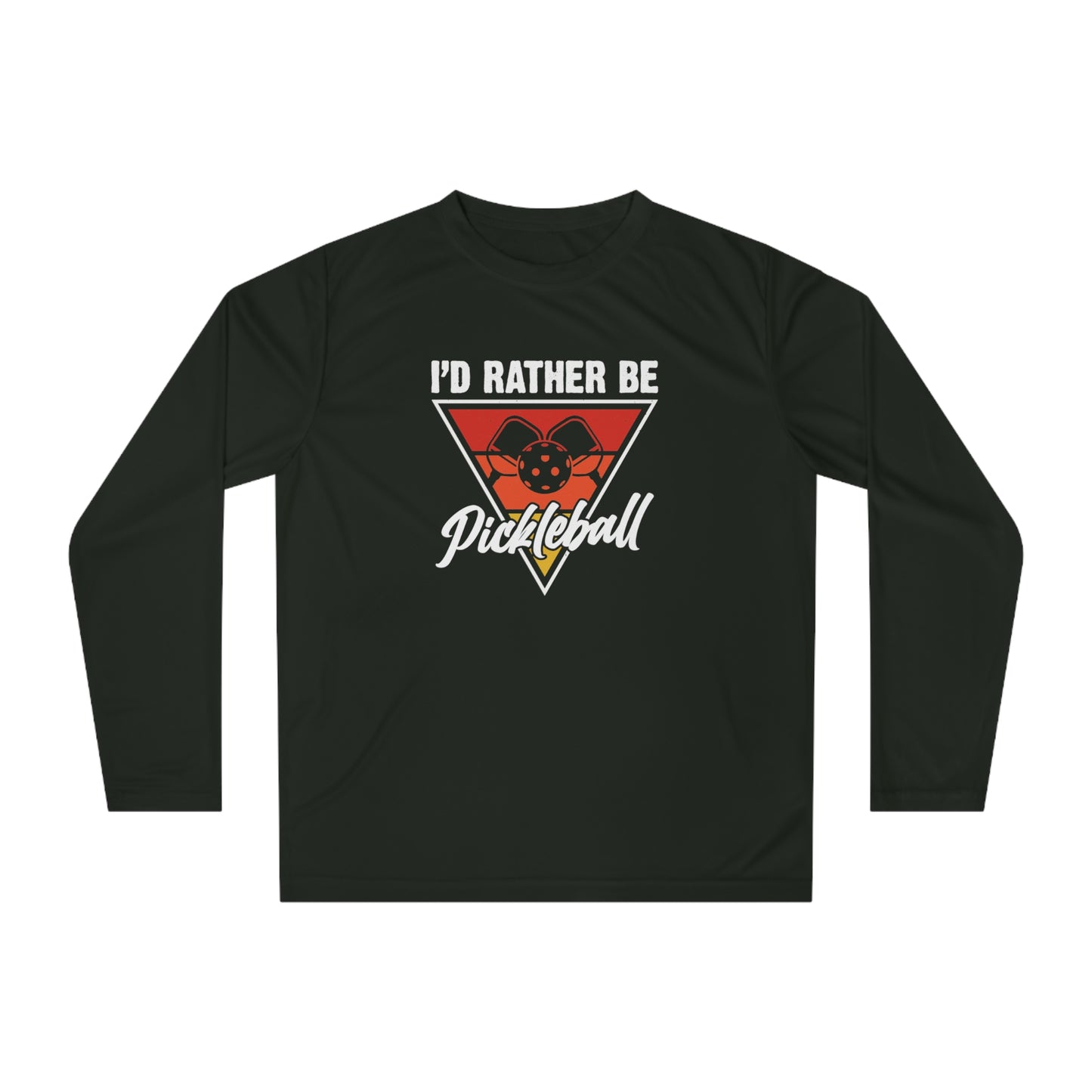 Men's Pickleball Long Sleeves top - I'd Rather Be Pickleball Black