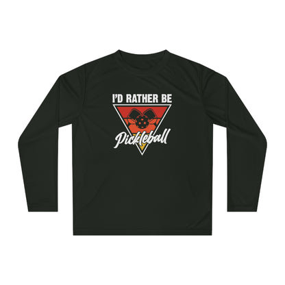 Men's Pickleball Long Sleeves top - I'd Rather Be Pickleball Black