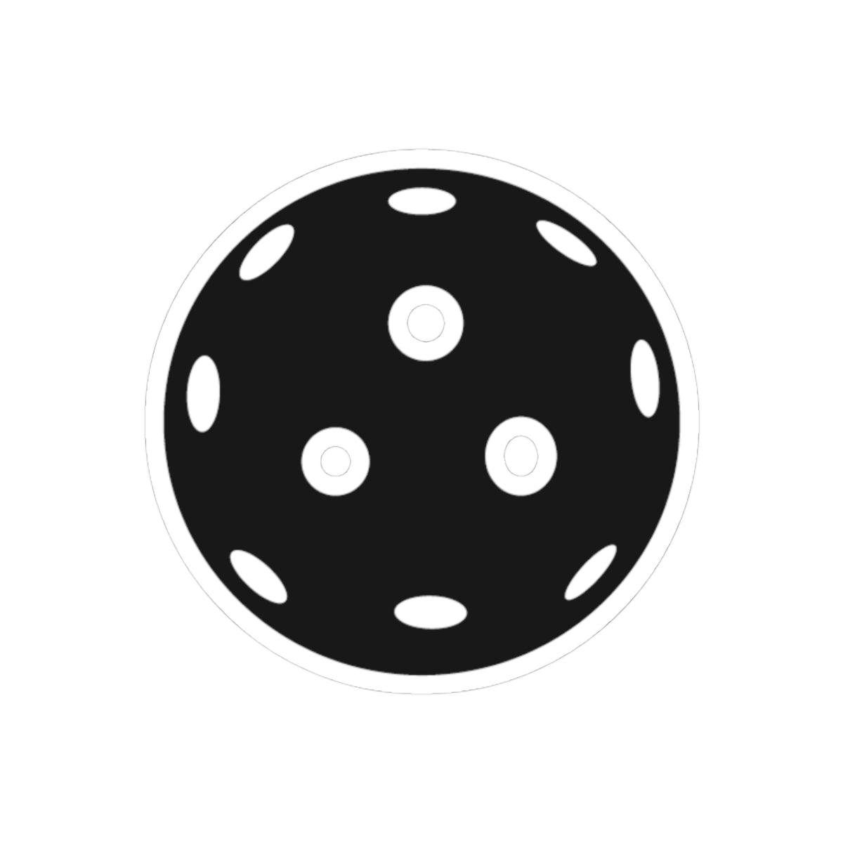 Pickleball Eye-Catching Stickers - Pickleball Ball 2" × 2"