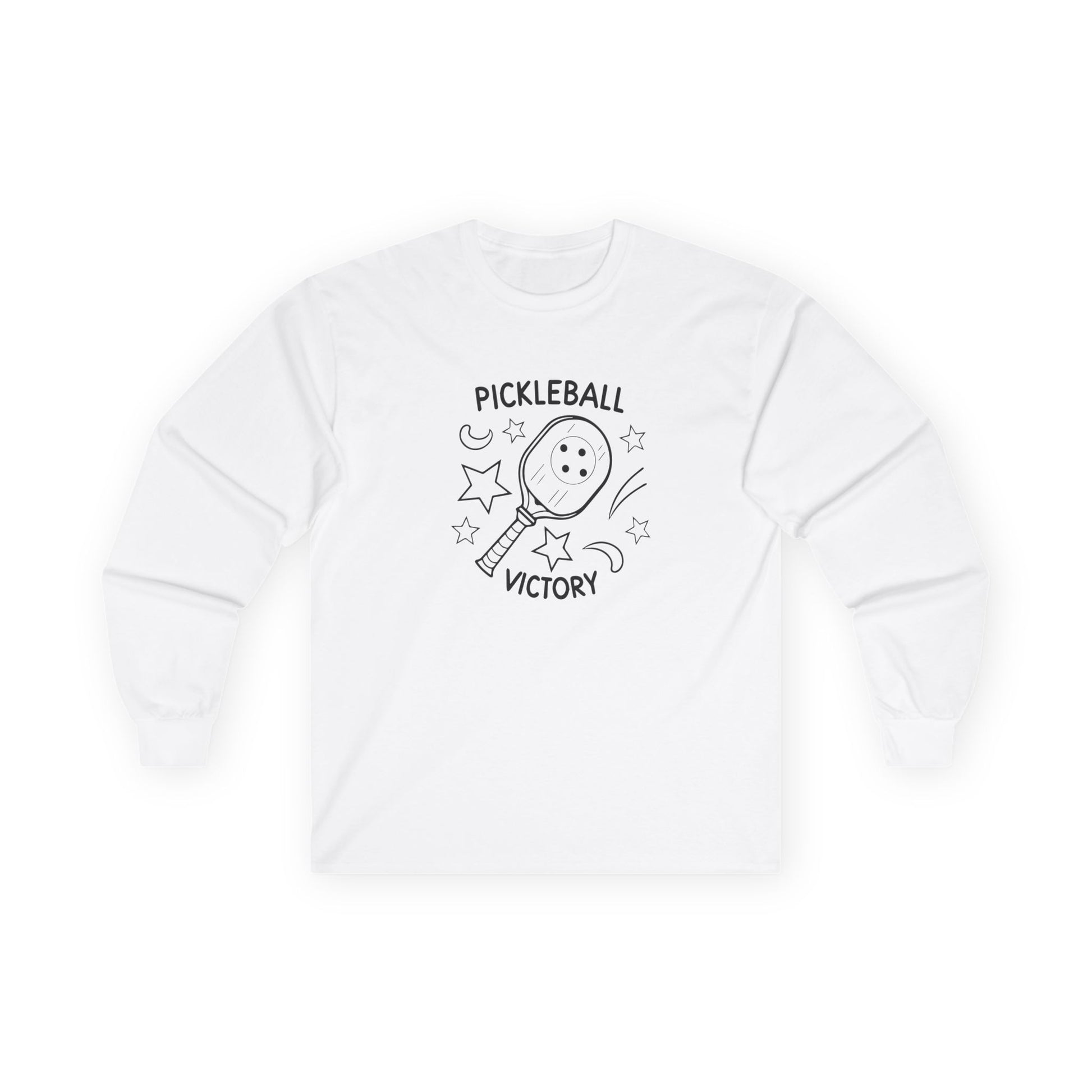 Women's Cute Pickleball Long Sleeves top - Pickleball Victory White