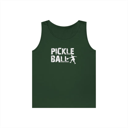 Men's Unique Pickleball Tank Top - Pickleball Grunge Green
