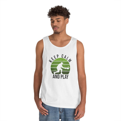 Men's Funny Pickleball Tank Top - Keep Calm And Play