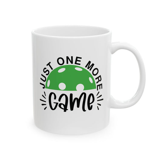 Pickleball Sporty Mug - Just One More Game White