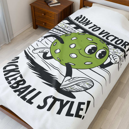 Pickleball Comfy Blanket - Run To Victory Pickleball Style