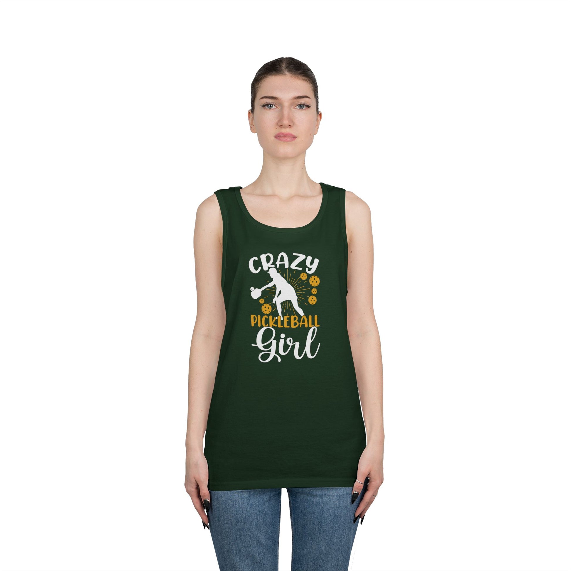 Women's Stylish Pickleball Tank Top - Crazy Pickleball Girl