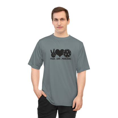Men's Stylish Pickleball T-shirt - Peace, Love, Pickleball