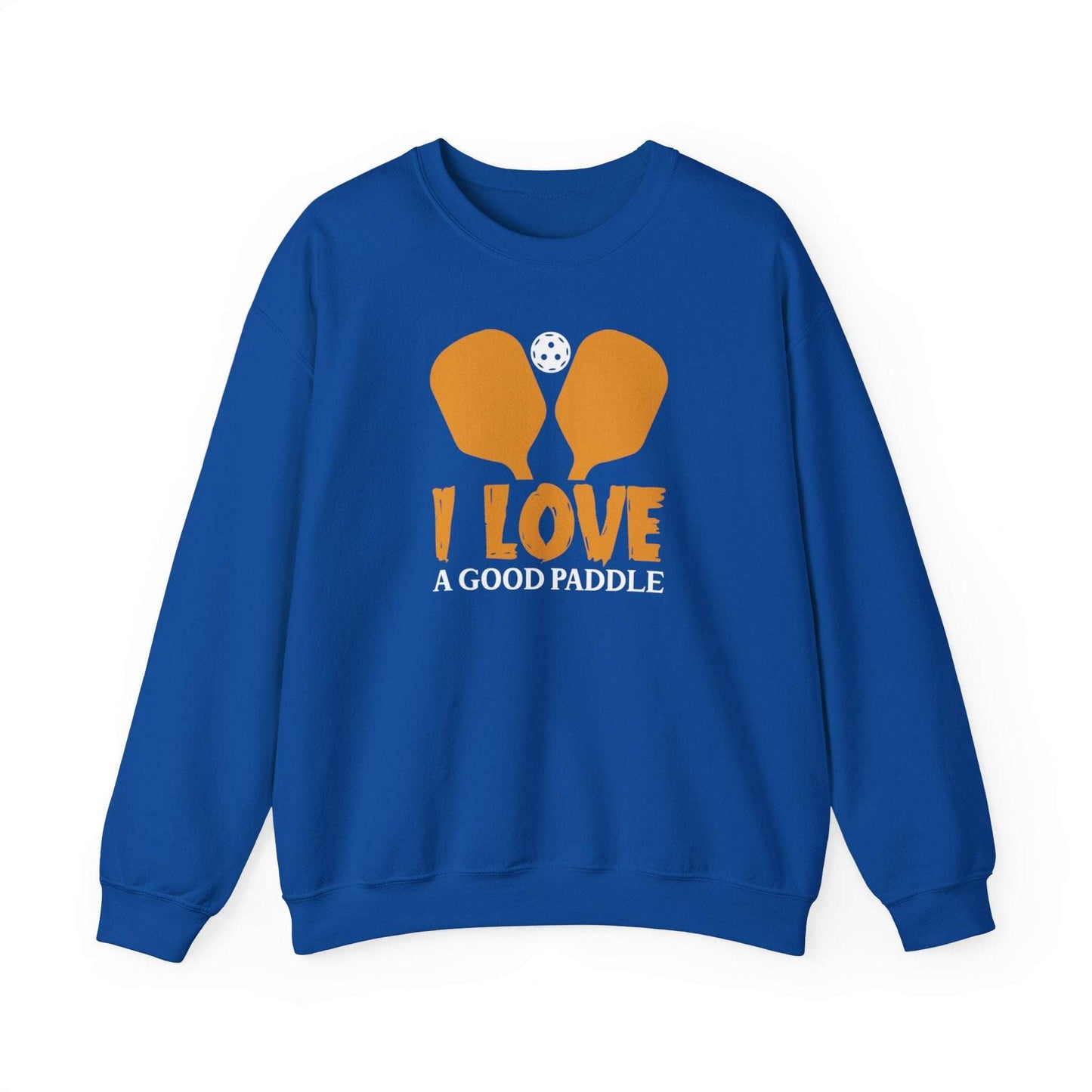Men's Funny Pickleball Sweatshirt - I Love a Good Paddle Royal