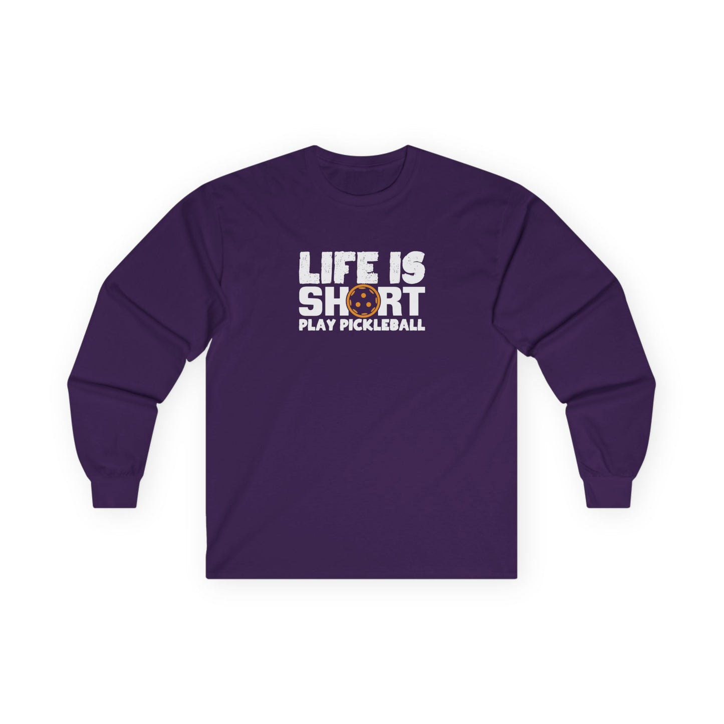 Men's Pickleball Long Sleeves top - Life Is Short Play Pickleball Purple