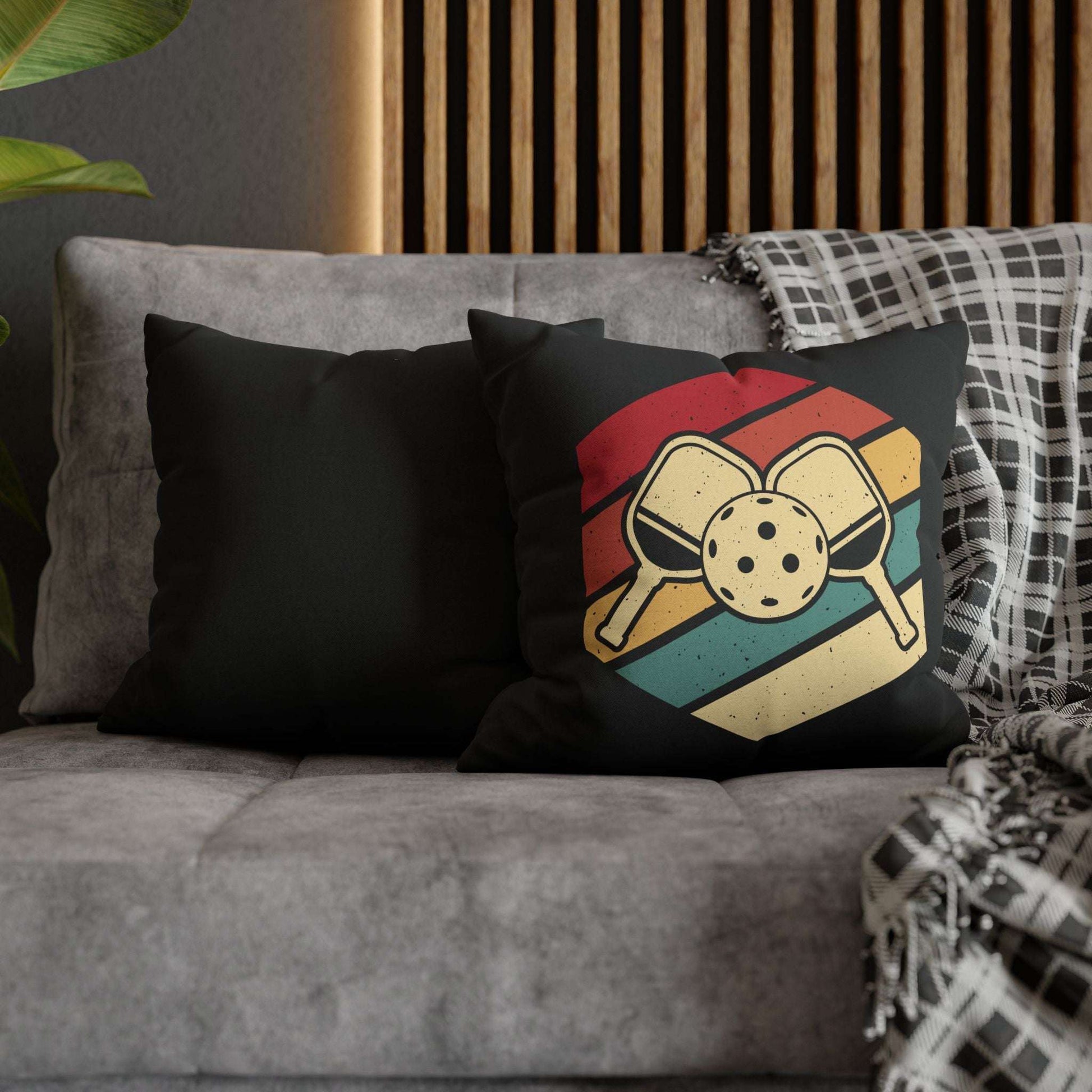 Pickleball Eye-Catching Pillowcase - Paddle and Ball Retro