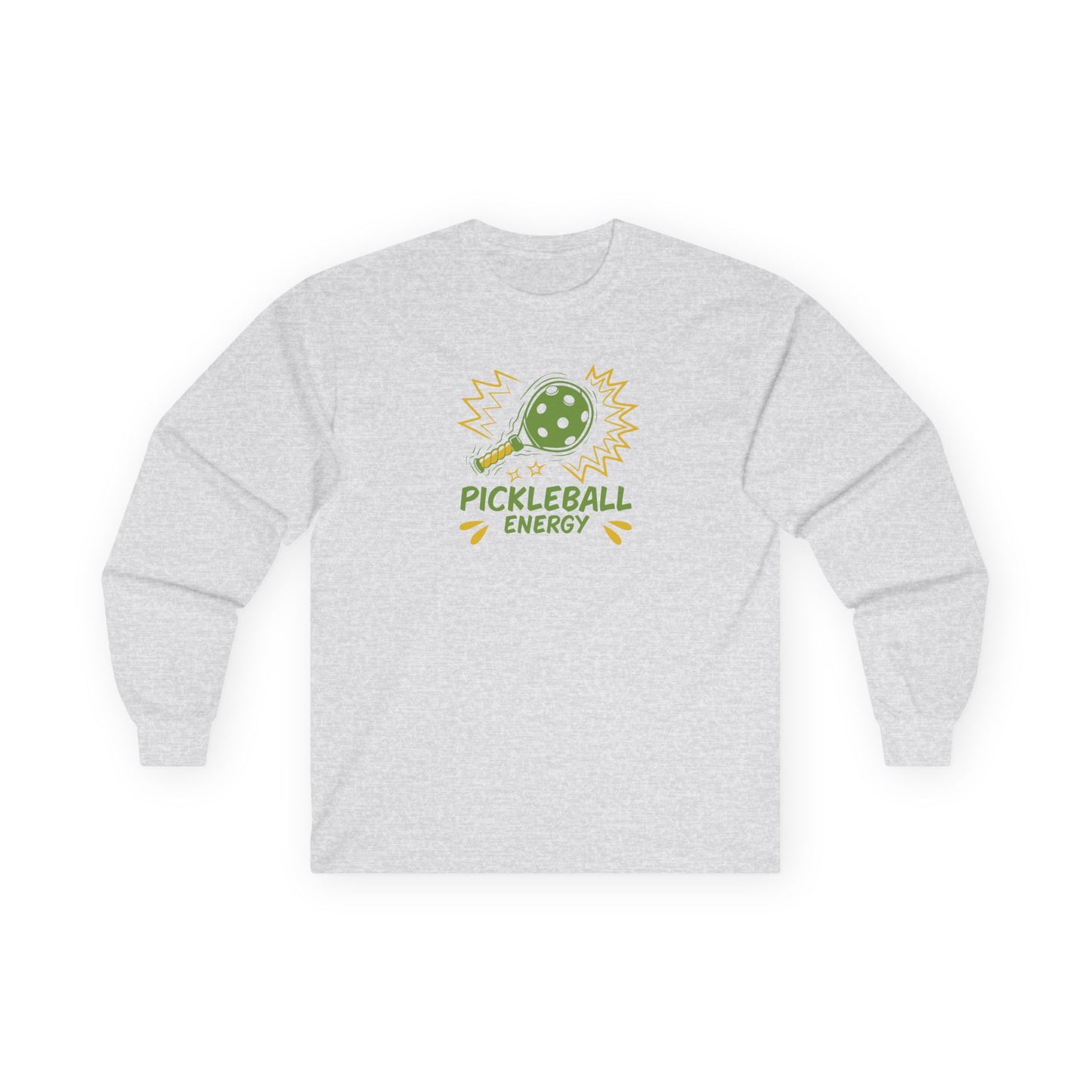 Women's Eye-Catching Pickleball Long Sleeves top - Pickleball Energy Gray