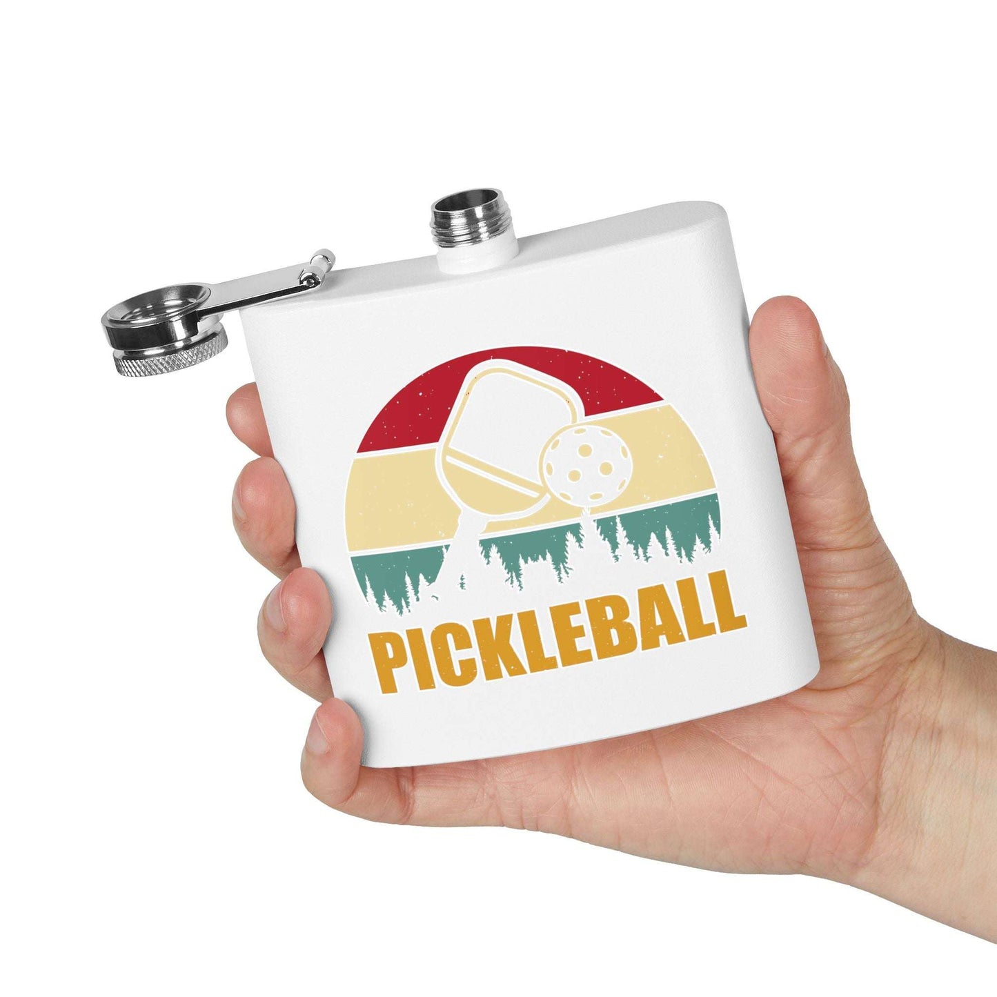 Pickleball Stylish Flask - Pickleball Retro