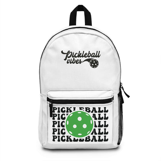 Pickleball Lightweight Backpack - Pickleball Vibes White