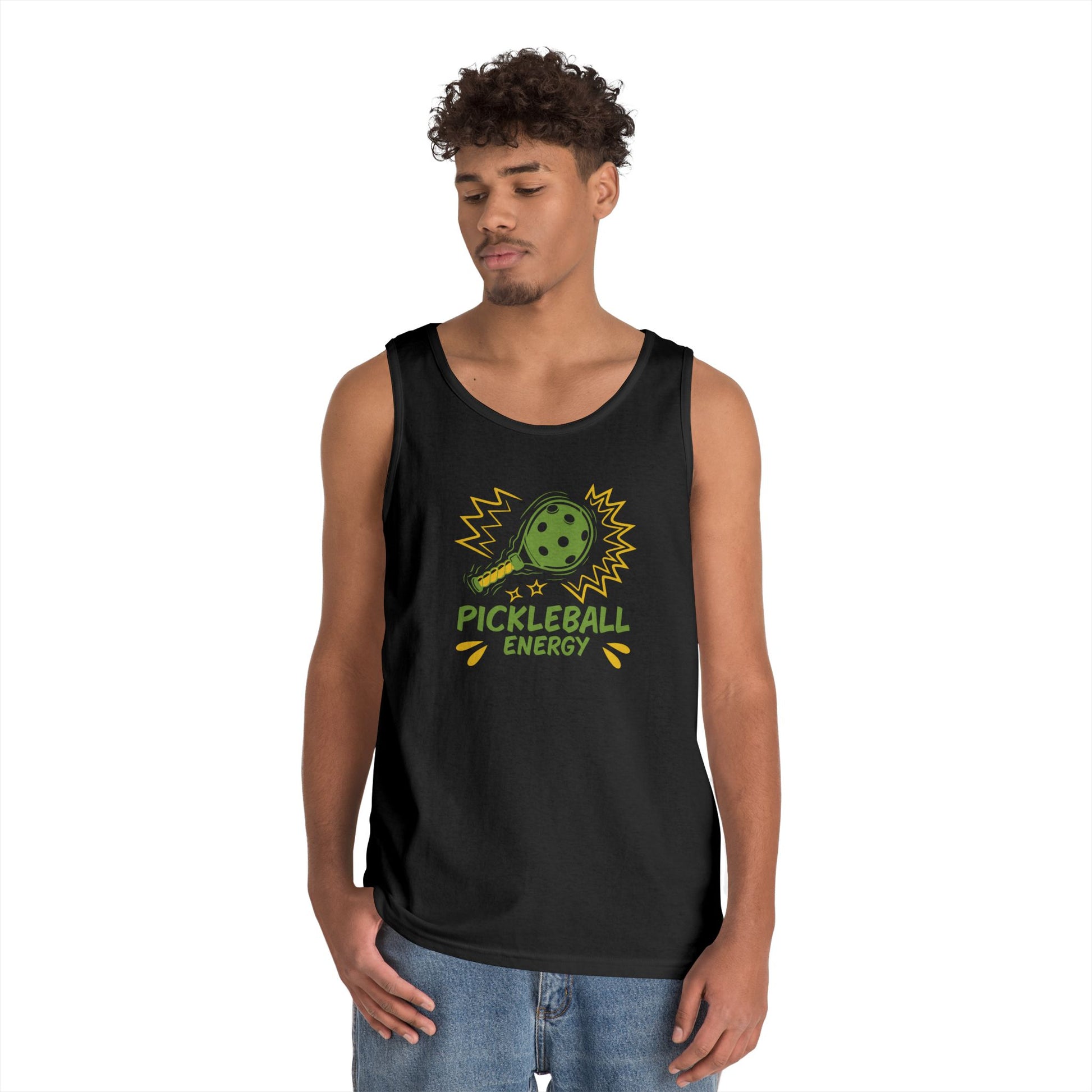 Men's Fun Pickleball Tank Top - Pickleball Energy