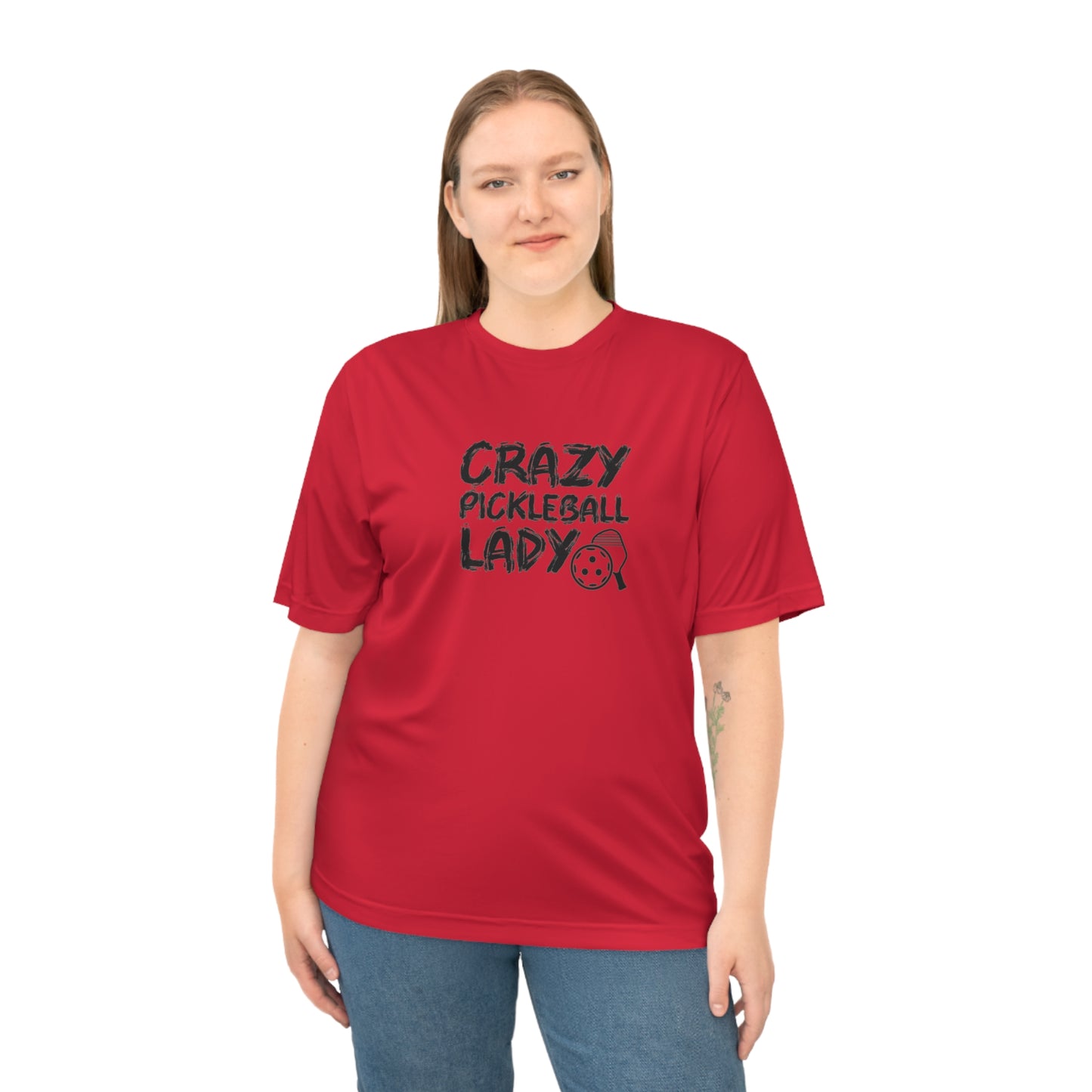 Women's Funny Pickleball T-shirt - Crazy Pickleball Lady