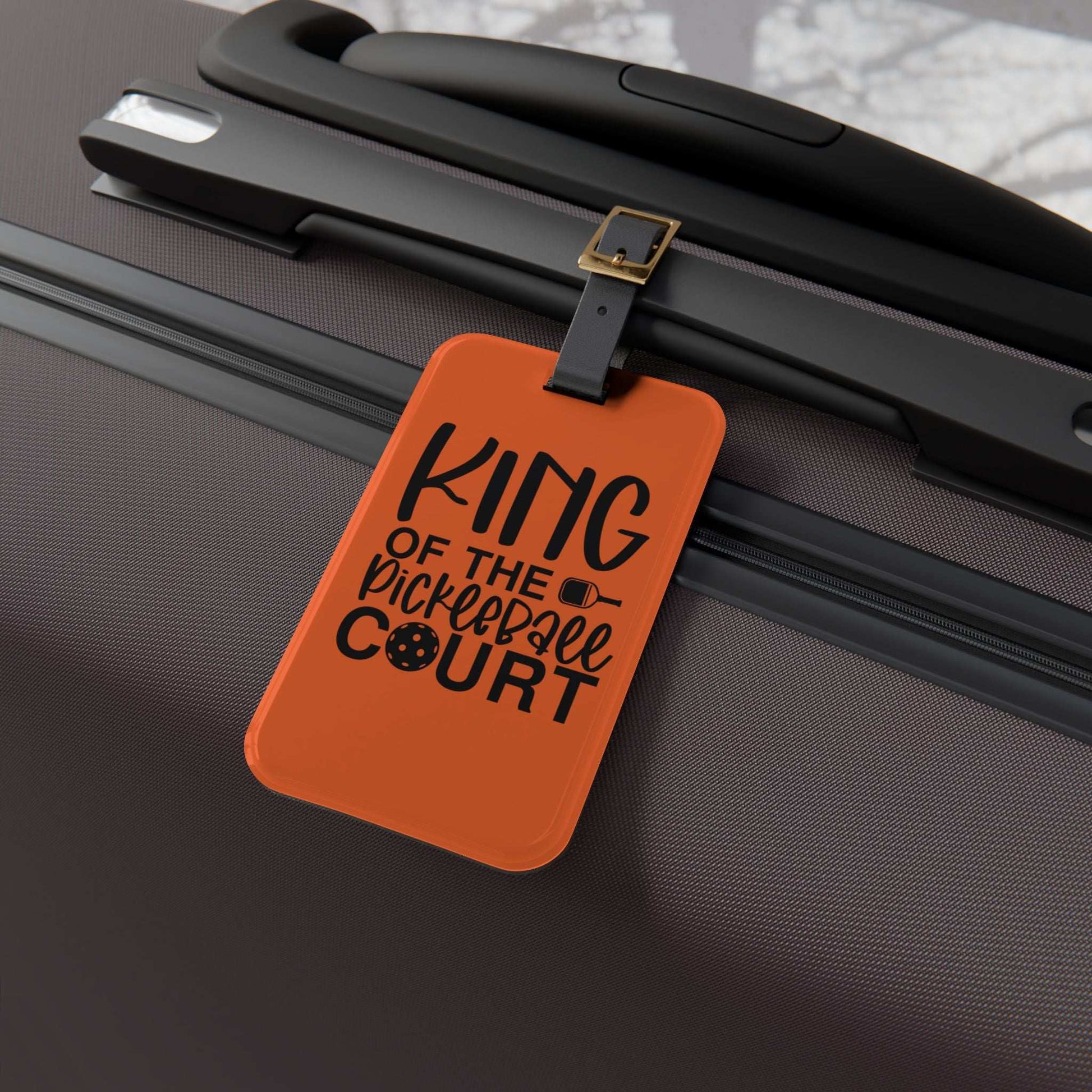Pickleball Stylish Luggage Tag - King of the Pickleball Court